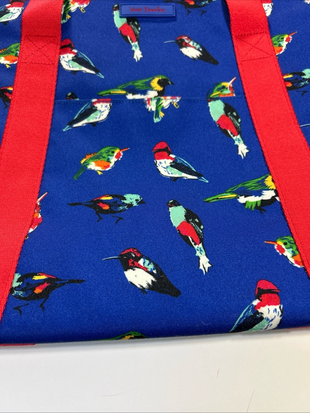 Vera Bradley Large Insulated Cooler Tote Mini Tody Birds Blue Retired Print‎ - Picture 3 of 9